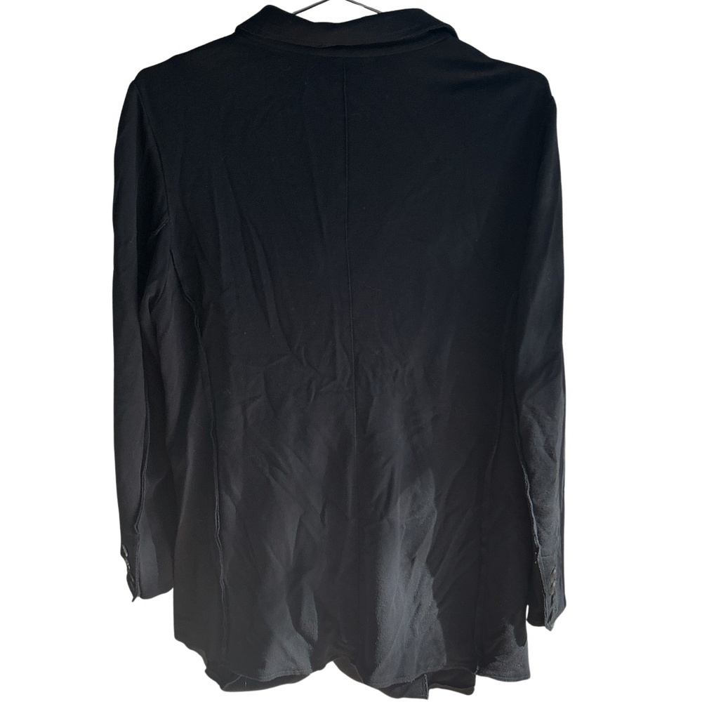 J. JILL Rayon Wool Blazer Black Large - Picture 2 of 4